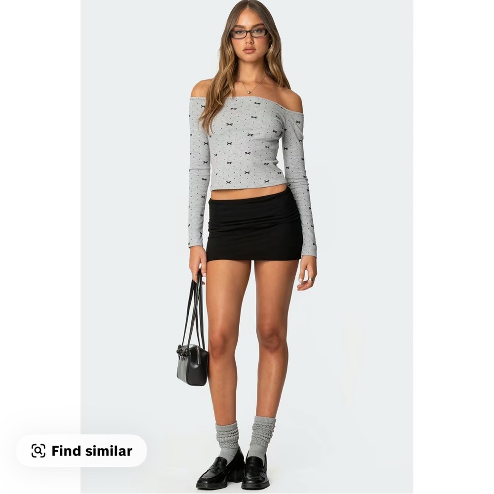 Edikted Black Mini Skirt